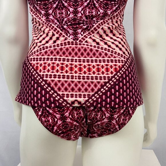 Kenneth Cole NY Geometric Swimsuit Tankini 2-Piece Tummytone Chest 35" Waist 29" - Picture 11 of 14